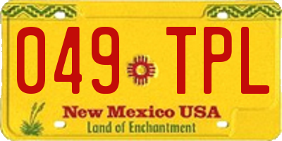 NM license plate 049TPL