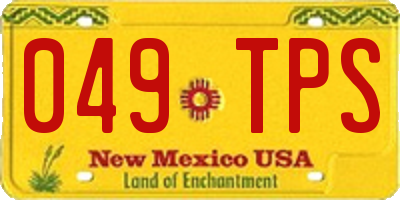 NM license plate 049TPS