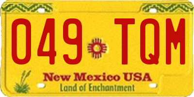 NM license plate 049TQM
