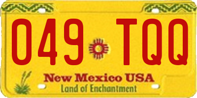 NM license plate 049TQQ