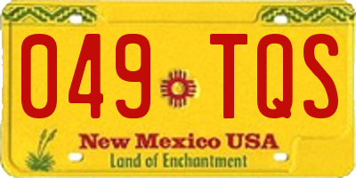 NM license plate 049TQS