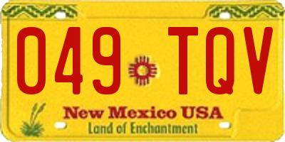 NM license plate 049TQV