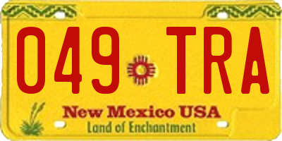 NM license plate 049TRA