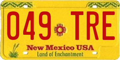 NM license plate 049TRE