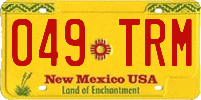 NM license plate 049TRM