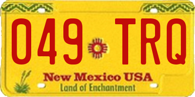 NM license plate 049TRQ