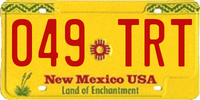 NM license plate 049TRT