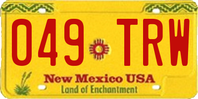 NM license plate 049TRW