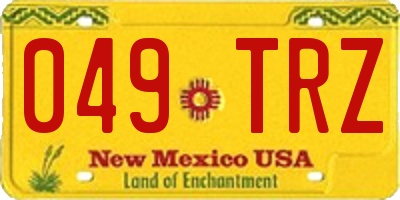 NM license plate 049TRZ