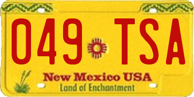NM license plate 049TSA