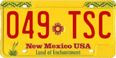 NM license plate 049TSC