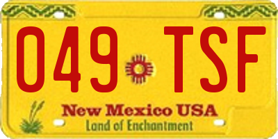 NM license plate 049TSF
