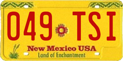 NM license plate 049TSI