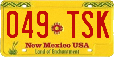 NM license plate 049TSK