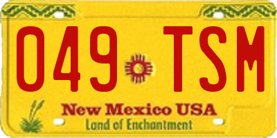 NM license plate 049TSM