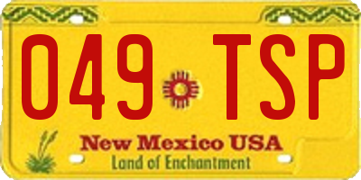 NM license plate 049TSP