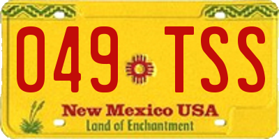NM license plate 049TSS