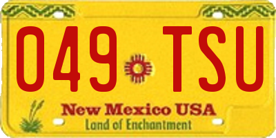 NM license plate 049TSU