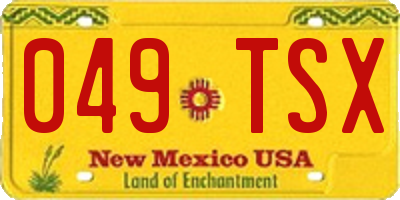 NM license plate 049TSX