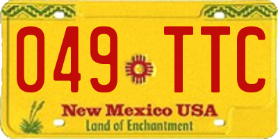NM license plate 049TTC