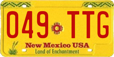 NM license plate 049TTG