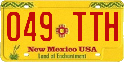 NM license plate 049TTH
