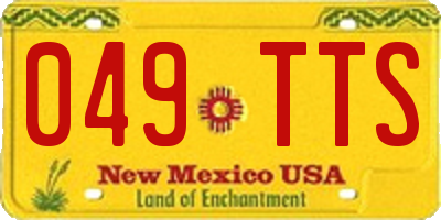 NM license plate 049TTS