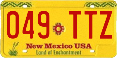 NM license plate 049TTZ