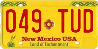 NM license plate 049TUD