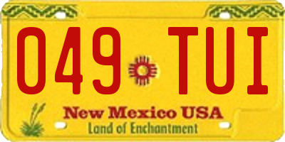 NM license plate 049TUI
