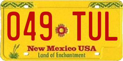 NM license plate 049TUL