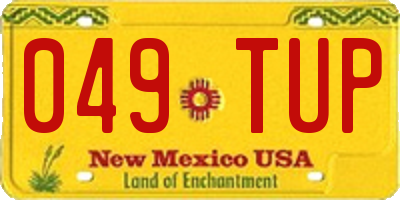 NM license plate 049TUP