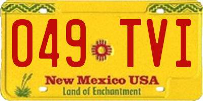 NM license plate 049TVI