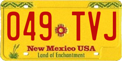 NM license plate 049TVJ