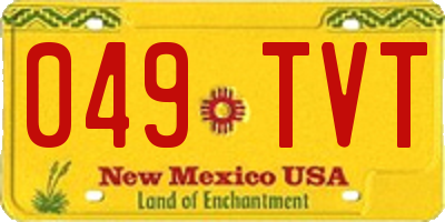 NM license plate 049TVT