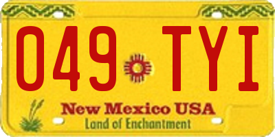 NM license plate 049TYI