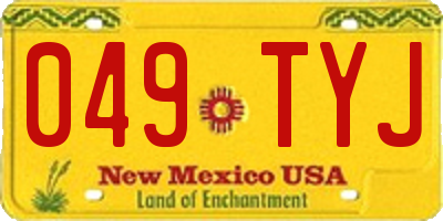 NM license plate 049TYJ