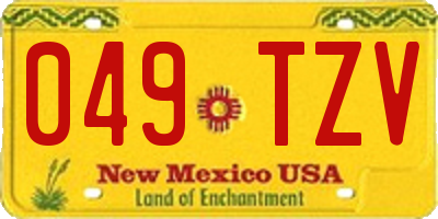 NM license plate 049TZV