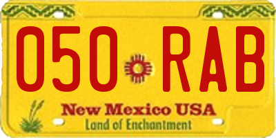 NM license plate 050RAB