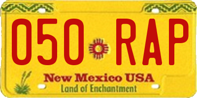 NM license plate 050RAP