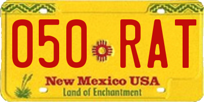 NM license plate 050RAT