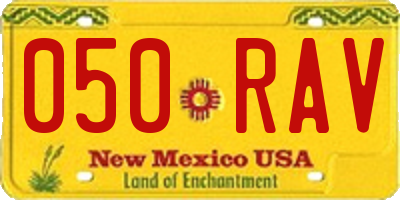 NM license plate 050RAV