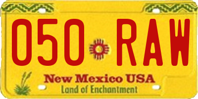 NM license plate 050RAW