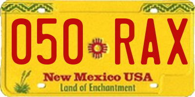 NM license plate 050RAX