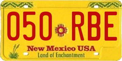 NM license plate 050RBE