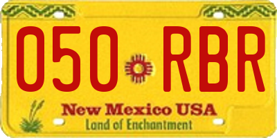 NM license plate 050RBR