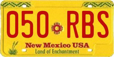 NM license plate 050RBS