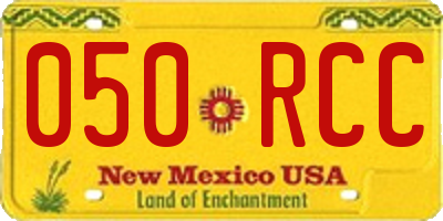 NM license plate 050RCC