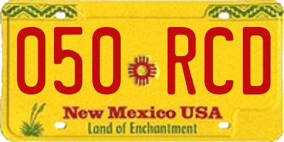 NM license plate 050RCD