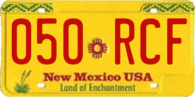 NM license plate 050RCF